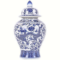 Vases en porcelaine peints à la main à bon prix, pot à gingembre, vente directe d'usine, forme ronde avec couvercle, fonction extensible