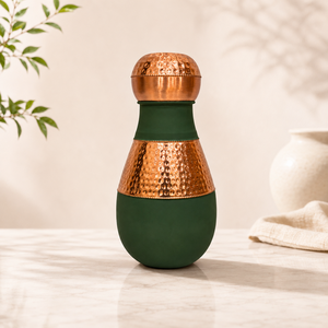 Pot en cuivre vert de qualité supérieure provenant de l'exportation indienne internationale. (Cuivre pur certifié) - Product Image 1
