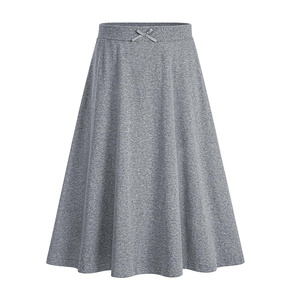 Falda Escolar Negra Tipo A para Niñas, Tejido Liso, Uniforme Escolar, Falda Larga de Color Sólido para Niñas - Product Image 5