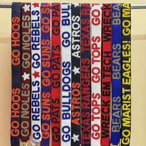 Correas Personalizadas con Cuentas para el Día del Partido, Accesorios para Fanáticos del Fútbol, para Chicas, Universitarias y Escolares, Correas para Bolsas Transparentes 2026 - Product Image 1