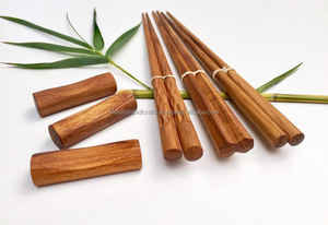 ตะเกียบไม้แบบใช้ซ้ำได้หรูหราไม่ลื่นและทนทานต่อการแตกเป็นชิ้นๆสำหรับธุรกิจอาหารและงานเลี้ยงที่วุ่นวาย - Product Image 6