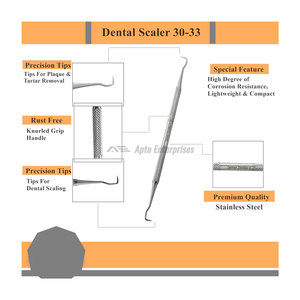 Raspadores Dentales de Doble Punta, Sondas de Acero Inoxidable, Instrumentos Manuales de Alta Calidad con Certificación CE para Limpieza Dental y Eliminación de Cálculos - Product Image 2