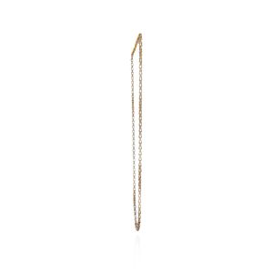 สร้อยคอจี้เพชรทรงกลมเจียระไนแบบบริลเลียนท์ ทองคำขาว 14K เพชรเลี้ยงในห้องปฏิบัติการ ดีไซน์รูปดาวเปิด ประดับด้วยวงแหวนระยิบระยับ ทันสมัย เหมาะสำหรับผู้ชายในงานแต่งงาน - Product Image 3