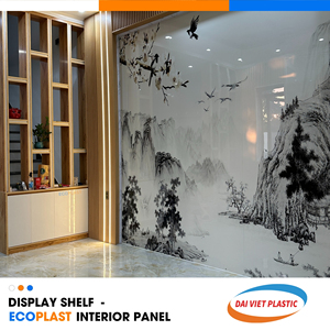 Panneau intérieur en bois moderne de l'usine de fabrication du Vietnam Étagère décorative anti-termites et casier à vin pour meubles de maison - Product Image 5