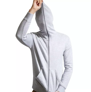 Custom High Quality Streetwear Hoodie Blank Zip up Vintage Double Layer Acid Wash Distressed Zip up Hoodie - Product Image 3