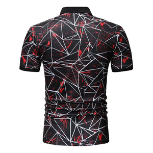 เสื้อโปโลผู้ชายระบายอากาศได้ดี ทรงเข้ารูป เสื้อโปโลผู้ชาย พิมพ์ลายแบบซับลิเมชั่น เสื้อโปโลผู้ชาย สีบล็อก - Product Image 3