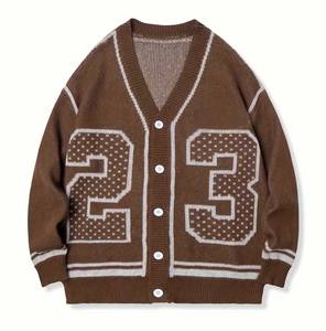 Suéter de Punto Estilo Universitario, Holgado, Informal, para Invierno - Prenda de Punto de Alta Calidad, Suave y Transpirable para Mujer, Otoño - Product Image 1