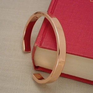 Handmade Solid Copper Cuff Bracelet Minimalist Jewelry Luxury Metal Bracelet Exquisite Design - Product Image 4