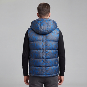 Chaleco Acolchado con Capucha de Camuflaje para Hombre, de Moda, para Invierno, sin Mangas, para Actividades al Aire Libre - Product Image 2