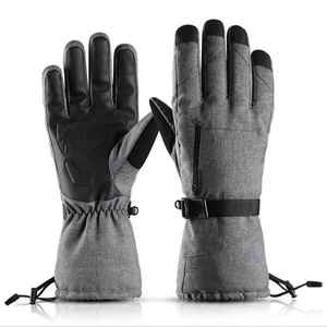 Outdoor Snow Racing Winter Thermal <b>Ski</b> Gloves Windproof Leather <b>Ski</b> Mittens High Quality Snowboard With Custom Logo - Product Image 2