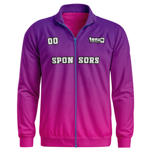 Veste de survêtement en polyester respirant avec impression par transfert thermique par sublimation, personnalisation de la marque, demi-zip, couleurs et tailles personnalisées, S-XXXL, OEM ODM - Product Image 1