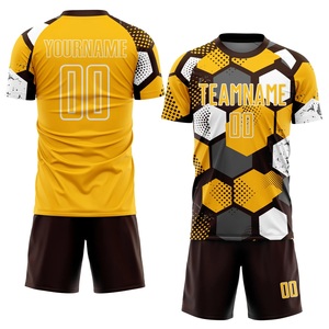 Uniforme de Fútbol de Manga Corta para Hombre, Transpirable, de Poliéster, con Patrón Geométrico, Ropa Deportiva para Adultos, para Todas las Temporadas - Product Image 1