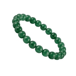 Bracelet en cristal d'aventurine verte, perles rondes de 8 mm, bijoux de mode pour hommes - Product Image 4