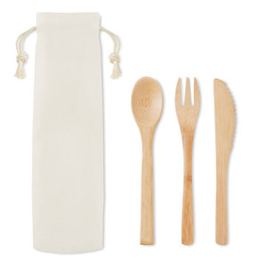 Set coperto di bambù posate monouso personalizzate Setboo - Product Image 1