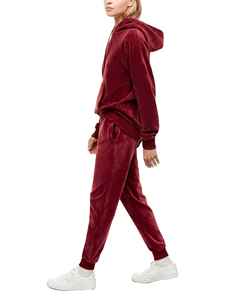 Survêtement d'hiver pour femmes de haute qualité, personnalisé, en velours léger avec motif uni et fermeture élastique à la taille, design simple - Product Image 3
