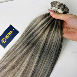Venta al por mayor de fábrica, cabello liso personalizado, cabello vietnamita con queratina, extensiones de alta calidad, sin sintéticos, con longitud de 10 pulgadas a 34 pulgadas. - Product Image 1
