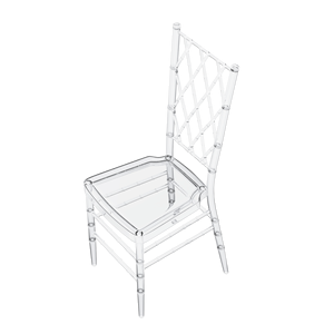 Sedia in bambù trasparente, semplice ed elegante, ideale per matrimoni e feste - ZHUGE-4 - Product Image 2