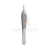Pince à pansements chirurgicales manuelle en acier inoxydable Adson, modèle SR # 15343 pour la chirurgie générale, certification CE, SurgiRight Classe I
