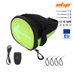Bike Rear Saddle Bag with LED Turn Signal <b>Remote</b> <b>Control</b> Bicycle Tail Light Waterproof <b>Storage</b> Bag Warning Safety Light - Product Image 1