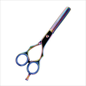 Ensemble de ciseaux de coiffure de qualité supérieure, ciseaux à effiler, ciseaux de coiffure verts, kit de coupe de cheveux avec étui en cuir - Product Image 4