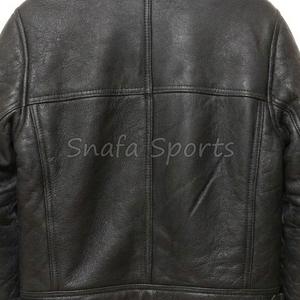 Custom Men <b>Pilot</b> Leather <b>Jackets</b> Bomber Winter Season Real Sheep Fur Shearling Leather <b>Jacket</b> Best Price Top Quality <b>Jacket</b> - Product Image 5