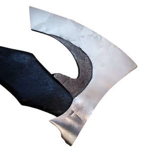 Hacha de Acero al Carbono Hecha a Mano de Alta Calidad, Diseño Superd, Hacha Tomahawk con Mango de Madera y Funda de Cuero, de Última Tendencia - Product Image 2