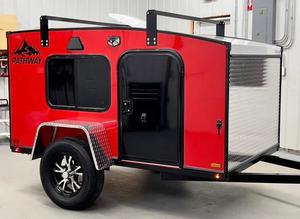 Mini caravane moderne, remorque de voyage, acier noir, tout-terrain, camping-car, imperméable, pour 2 à 6 personnes, utilisation familiale, remorque de camping AV - Product Image 4