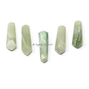 Pierre précieuse naturelle Cristal sculpté Point Aventurine verte Double terminaison Crayon cristal Point quartz vert - Product Image 1