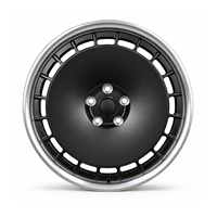Jantes forgées à disque plein avec fentes d'aération 18-22 pouces, finition noir mat avec lèvre polie VIW-227 pour BMW Audi Mercedes-Benz