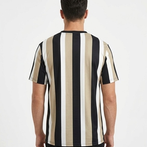 เสื้อสเวตเตอร์ถักทรงสลิมสไตล์เรโทร เสื้อยืดลำลองใส่สบายระบายอากาศได้ดี เป็นมิตรกับสิ่งแวดล้อม สำหรับผู้ชาย ลายริบแถบ  น้ำหนัก 220 กรัม - Product Image 4