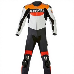 ชุดแข่งรถมอเตอร์ไซค์ Repsol Zonda MotoGP 1 ชิ้น ทำจากหนังวัว/หนังจิงโจ้ สำหรับขับขี่มอเตอร์ไซค์/จั๊มสูทสำหรับนักขี่มอเตอร์ไซค์/ชุดสำหรับนักขี่มอเตอร์ไซค์ระดับมืออาชีพ - Product Image 1