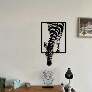 Quadro Moderno con Stampa Zebrata in Bianco e Nero, Decorazione Incorniciata per Soggiorno, Ufficio, Camera da Letto - Product Image 4
