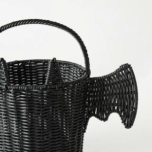 Adorable panier tressé « Chauve-souris de minuit », seau à bonbons en osier ailé amusant pour les friandises d'Halloween des enfants - Product Image 2