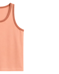 Custom Peach Solid <b>Men</b> Tank Top Cotton Sleeveless Vest O Neck Summer Gym Workout Casual Plain <b>Singlet</b> OEM Manufacturer Supplier - Product Image 3