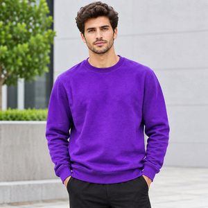 Sweat-shirt pour homme coupe classique, col rond, avec lettrage brodé personnalisé, pour la fabrication et le développement de vêtements - Product Image 5