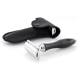Soporte para afeitado y maquinilla de afeitar de seguridad, diferentes colores, kit de brocha de afeitar de cuero, gran éxito de ventas a bajo precio, set de afeitado con kit de cuero - Product Image 1