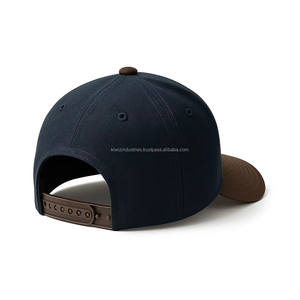 Casquette ODM OEM à 5 panneaux de haute qualité avec logo brodé sur mesure Casquette de baseball en coton structuré deux tons pour hommes pour l'extérieur Vente en gros en usine - Product Image 3