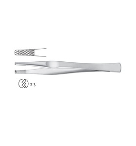 Forceps manuel chirurgical en acier inoxydable de haute qualité HC-CL-190, 14,5 cm, à dents de rat, pour maintenir les tissus - Product Image 6