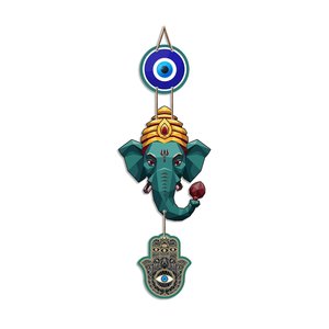 Décoration murale Ganpati Bappa Evil Eye, art Nazar Suraksha pour la maison, le bureau, l'entrée, le salon, le temple - Product Image 5