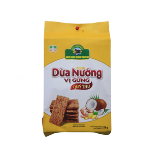 Galleta de Coco Horneada con Jengibre QUYTHU al por Mayor 225g, Snack Crujiente de Jengibre y Coco, Precio Competitivo, Exportación - Product Image 1