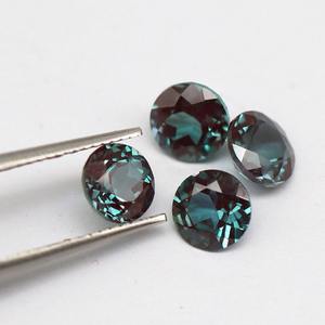 Wholesale Lab Grown Alexandrite Round 4 MM Calibrated Size Faceted Color Stone for Ring Pendant Earrings OEM <b>Loose</b> <b>Gemstones</b> - Product Image 3
