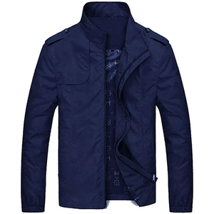 Chaqueta Ligera de Poliéster y Algodón para Hombre, con Cierre, Cuello Alto, Casual, Resistente al Viento, con Logotipo Personalizado OEM - Product Image 5