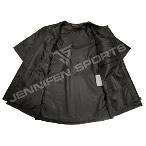 Chaleco de cuero negro estilo camisa para hombre, el más vendido de 2026, profesional para motocicleta, con mangas de cuero. - Product Image 5