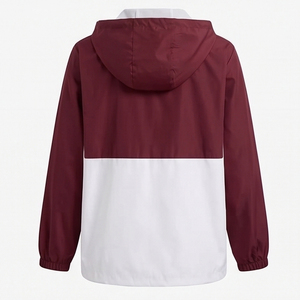 Chaqueta Cortavientos con Capucha para Mujer, Impermeable, con Cierre en el Pecho, Bolsillos Laterales, Capucha y Mangas Regulares, para Otoño - Product Image 4