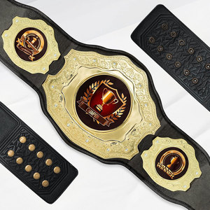 Ceinture de champion personnalisée en cuir de vachette imperméable pour adulte, avec boucle à double ardillon, 51 pouces, récompense haut de gamme pour vainqueur d'arts martiaux - Product Image 4