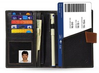 Sampul Paspor Kulit Berkualitas Premium untuk Pria dengan Slot Kartu Kredit, Dompet Perjalanan, Penyelenggara Dokumen Tersedia Untuk Dijual