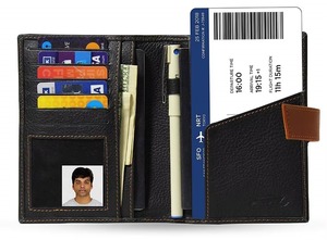 Premium Quality Leather <b>Passport</b> Cover for Men with Credit Card Slots Travel <b>Wallet</b> Document Organizer Available For Sale - Product Image 4