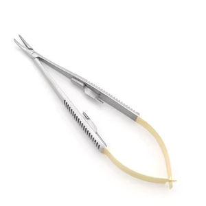 Tijeras para Cutículas de Alta Calidad, Rectas y Curvas, 12 cm, Acero Inoxidable, Mango con Resorte, para Recortar Cejas y Pelo, Micro Resorte, de Dentavex - Product Image 4