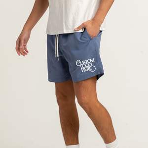 Shorts de sport respirants en nylon pour homme, idéaux pour la gym, l'entraînement, la course, la plage, motif uni, 2-en-1, pour la natation et le fitness - Product Image 1