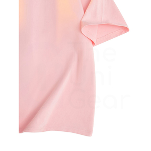 Camiseta de Algodón Rosa Extra Grande para Hombre, Manga Corta, Cuello Redondo, Estilo Jersey de Punto, Color Sólido, Casual - Product Image 3